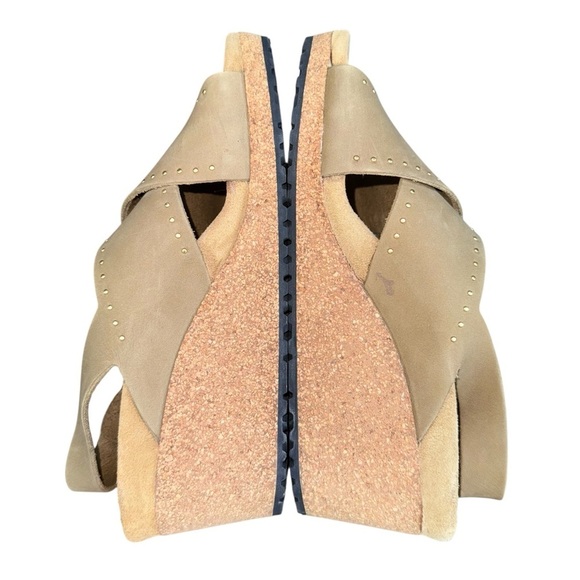 BIRKENSTOCK PAPILLIO Samira Rivet Wedge Sandals Tan EU Size 37 - Picture 9 of 12